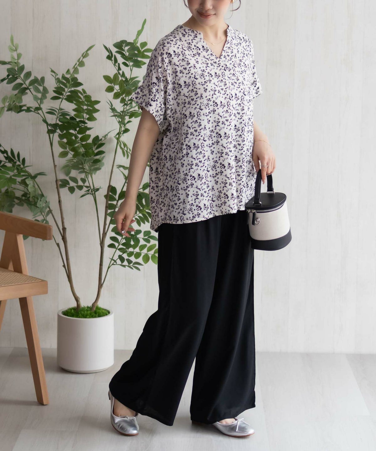 Howdy Marie インドファブリック スキッパーシャツ レディース