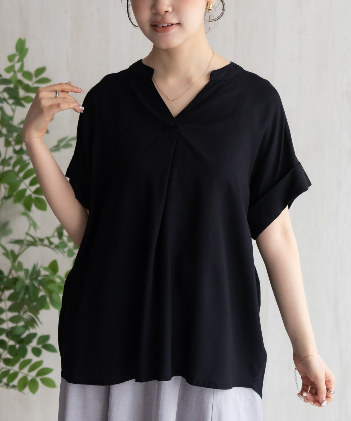 Howdy Marie インドファブリック スキッパーシャツ レディース