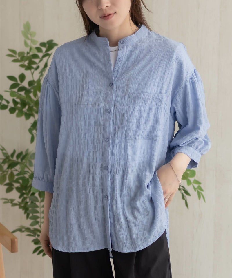 HusHusH バンドカラー7分袖ブラウス レディース商品画像-18