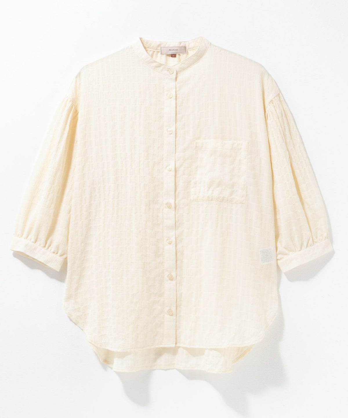 HusHusH バンドカラー7分袖ブラウス レディース