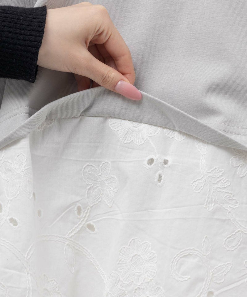 HusHusH 布帛切替Tシャツ レディース メール便 対応商品商品画像-27