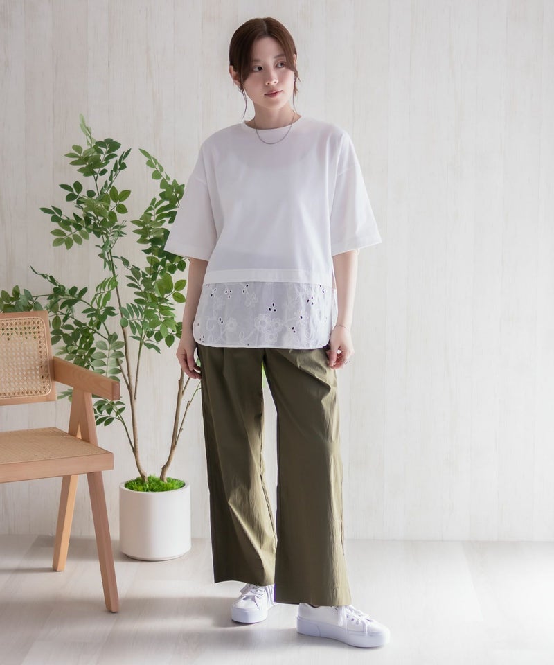 HusHusH 布帛切替Tシャツ レディース メール便 対応商品商品画像-29