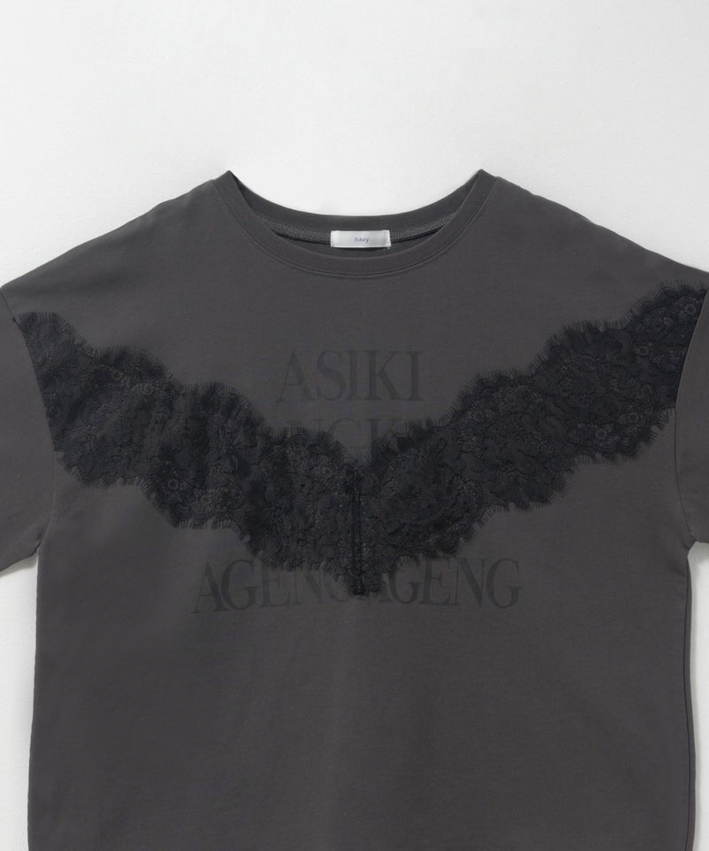 nAvy レース使いプリントTシャツ レディース メール便 対応商品商品画像-25