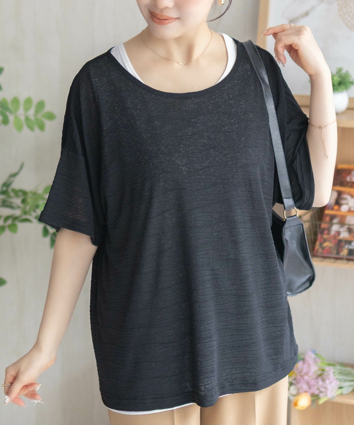 nAvy シアープルオーバーアンサンブル レディース