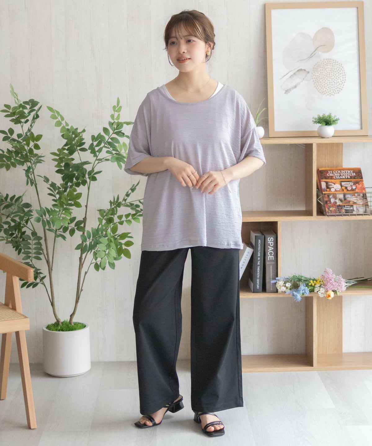 nAvy シアープルオーバーアンサンブル レディース