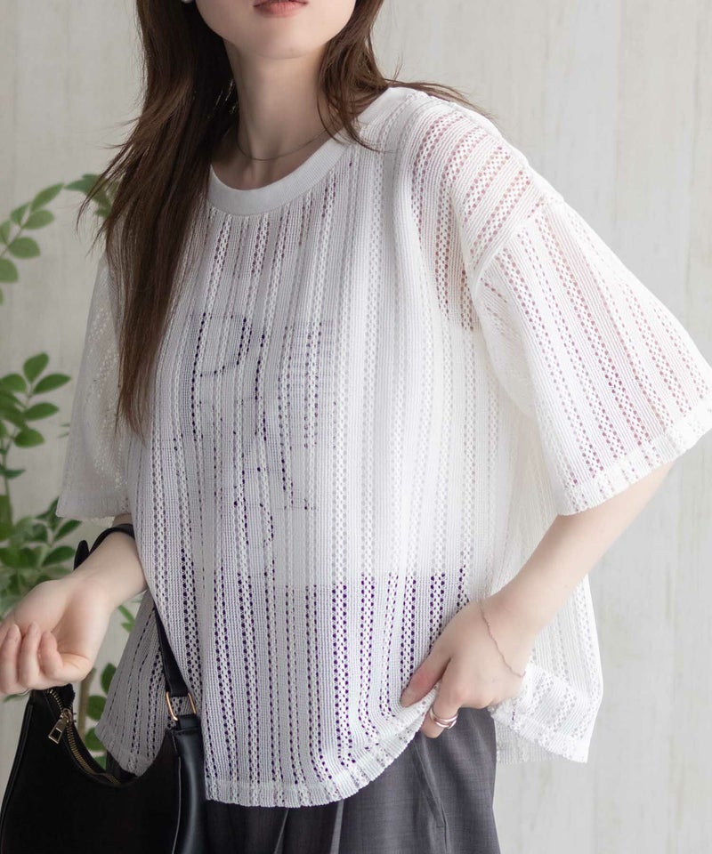 nAvy メッシュレースTシャツ アンサンブル レディース商品画像-6