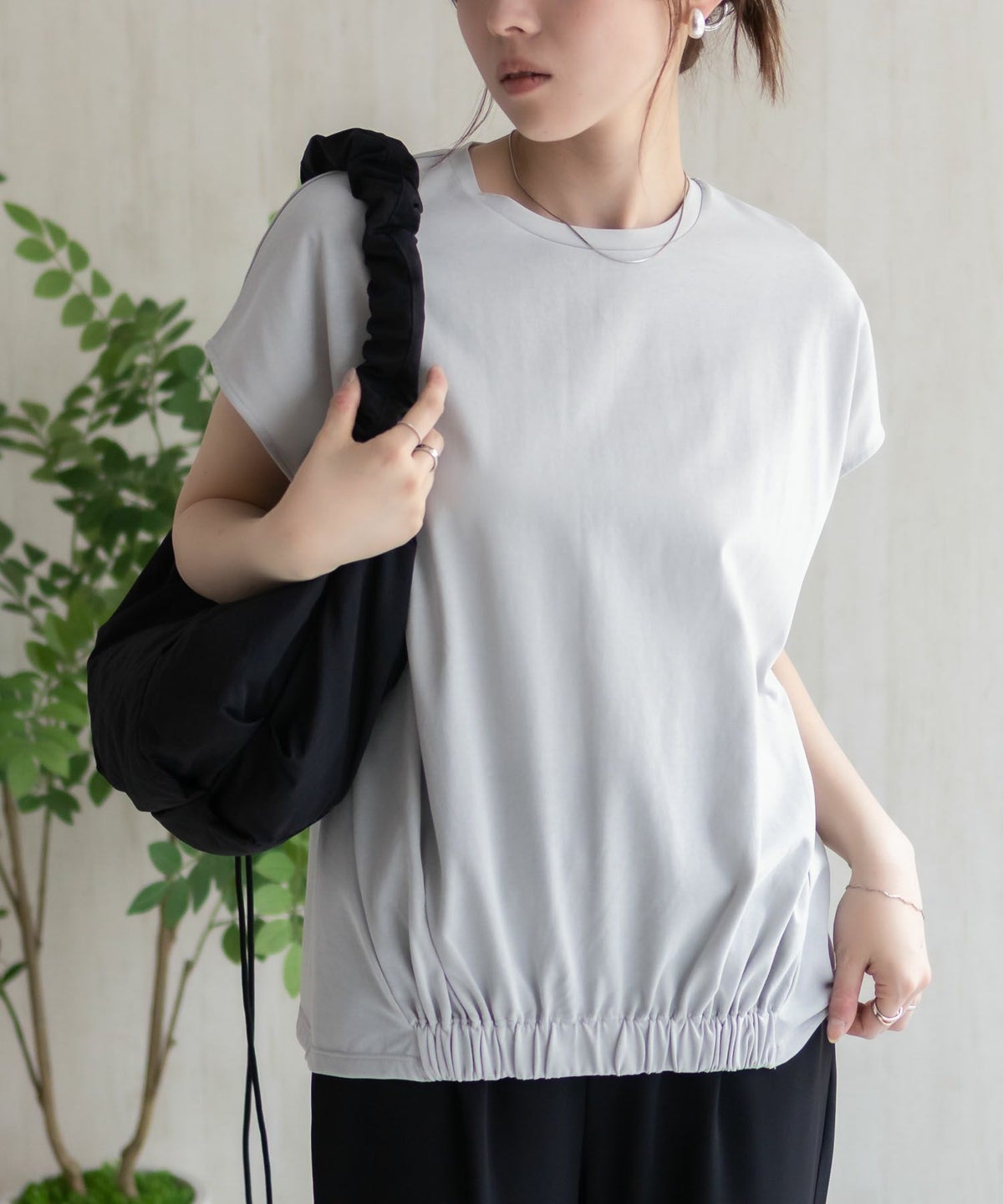 HusHusH 裾ゴムフレンチTシャツ レディース ネコポス 対応商品