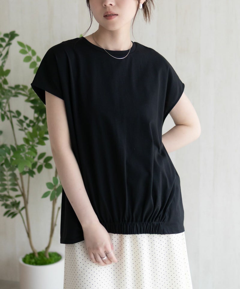 HusHusH 裾ゴムフレンチTシャツ レディース メール便 対応商品商品画像-4