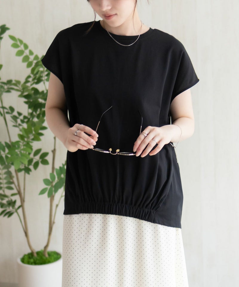 HusHusH  裾ゴムフレンチTシャツ レディース メール便 対応商品商品画像-5