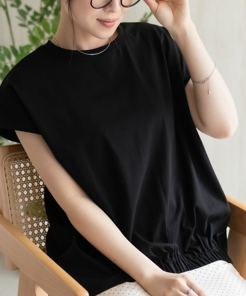 HusHusH 裾ゴムフレンチTシャツ レディース メール便 対応商品商品画像-7