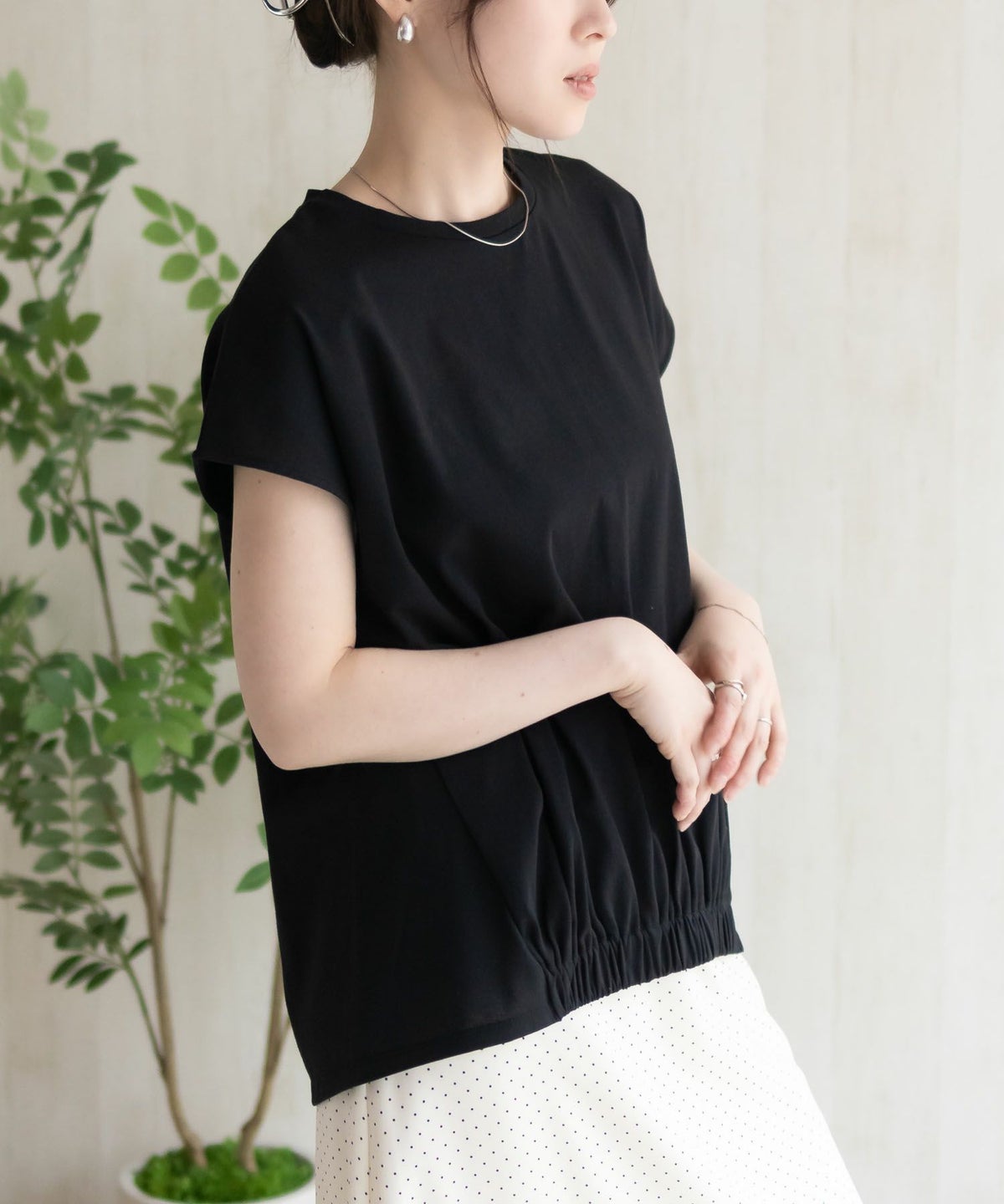 HusHusH 裾ゴムフレンチTシャツ レディース ネコポス 対応商品