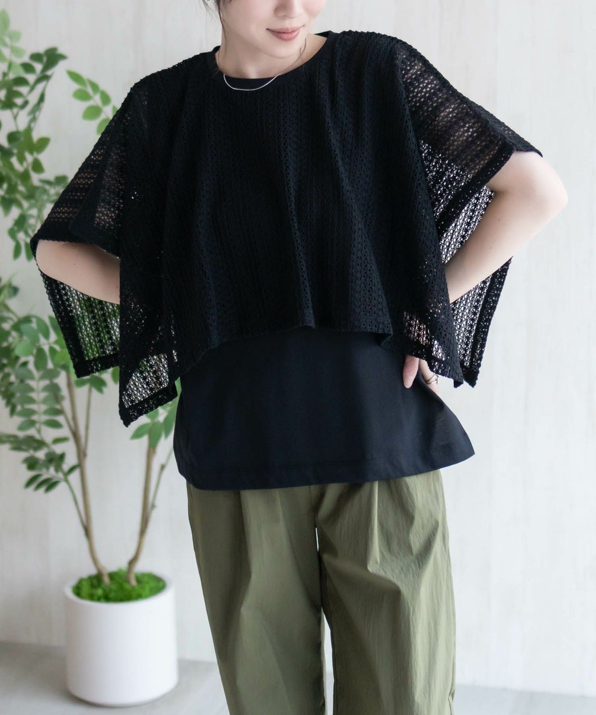 HusHusH ケープ調Tシャツ レディース ネコポス 対応商品