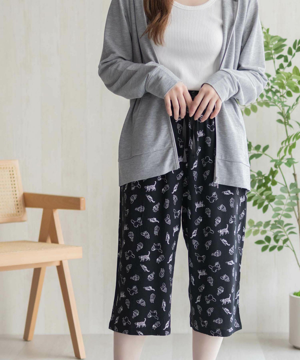 nAvy SARARI レーヨンステテコ 総柄 レディース