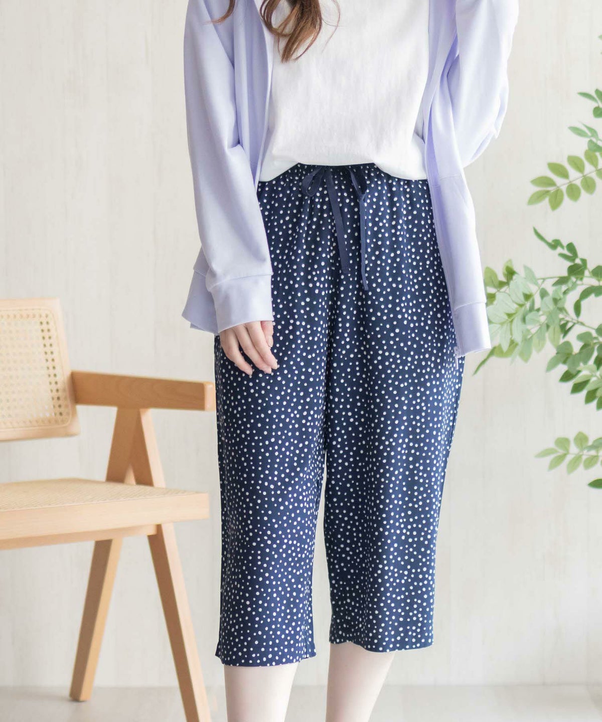 nAvy SARARI レーヨンステテコ 総柄 レディース