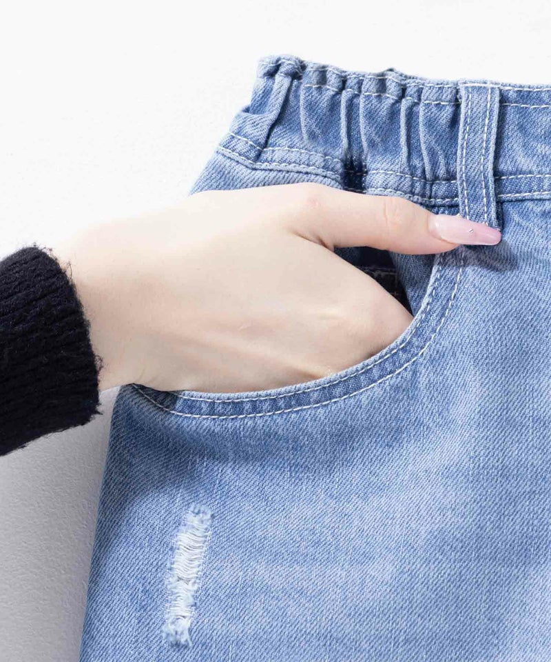 RICH MIX デニムダメージショートパンツ キッズ商品画像-5