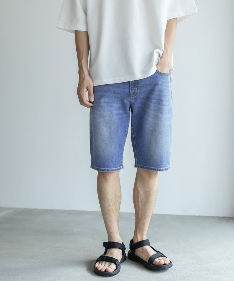 NAVY  毎日はきたくなるデニム「マイデニ」 ショートパンツ メンズ商品画像-1