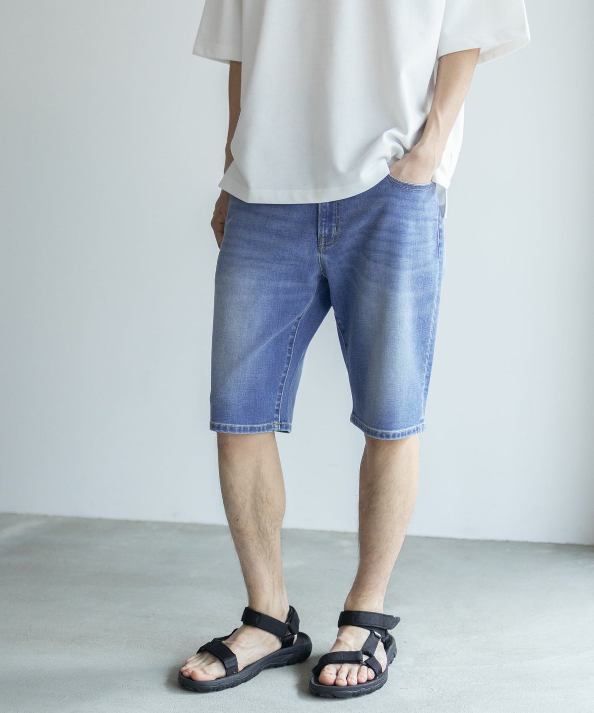 NAVY 毎日はきたくなるデニム「マイデニ」 ショートパンツ メンズ