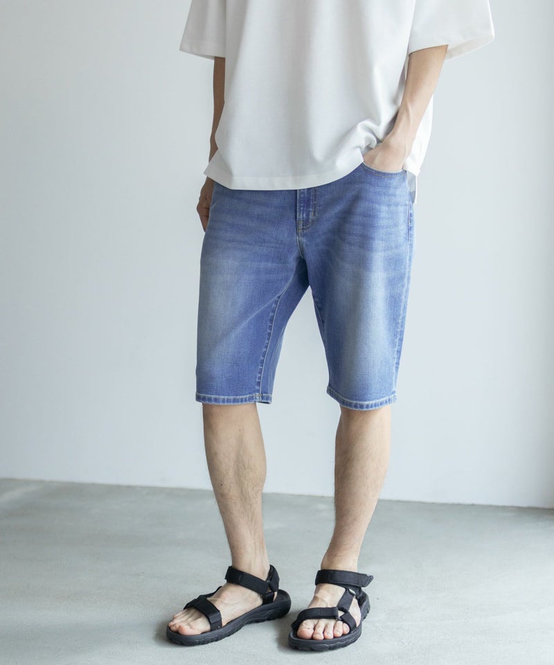 NAVY  毎日はきたくなるデニム「マイデニ」 ショートパンツ メンズ商品画像-3