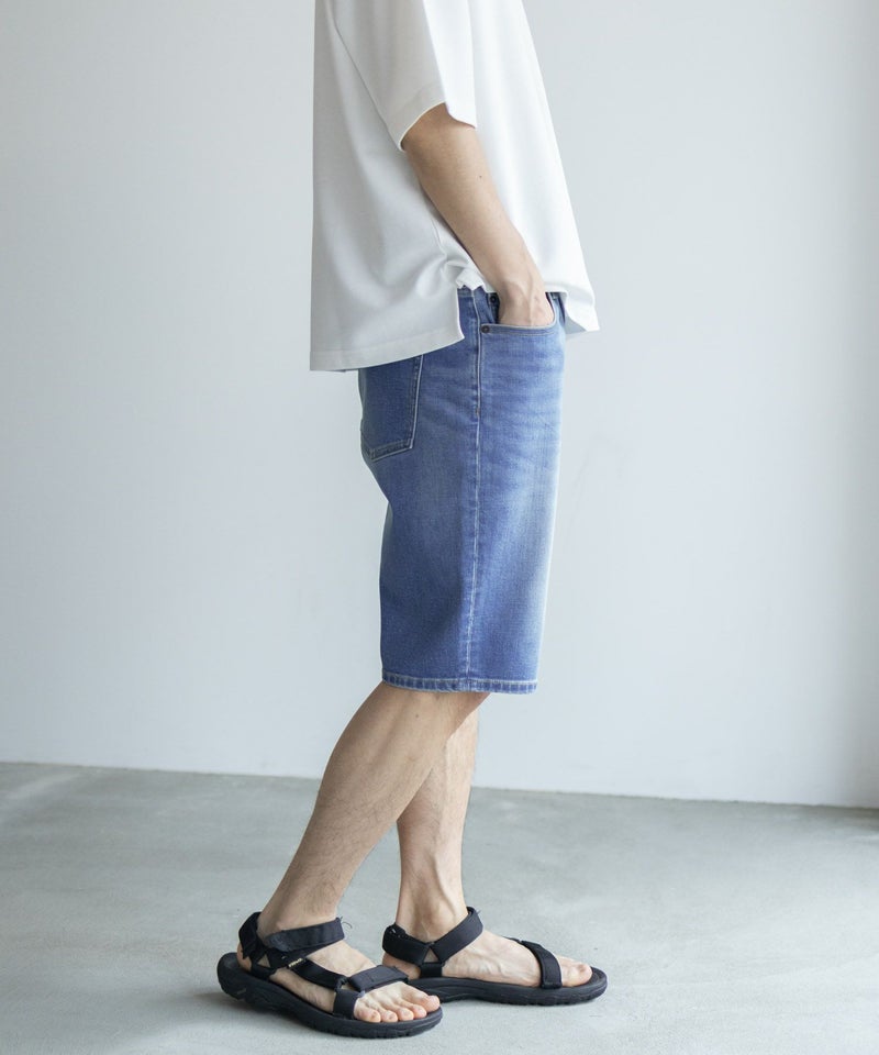 NAVY  毎日はきたくなるデニム「マイデニ」 ショートパンツ メンズ商品画像-5