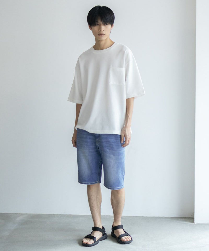 NAVY  毎日はきたくなるデニム「マイデニ」 ショートパンツ メンズ商品画像-13