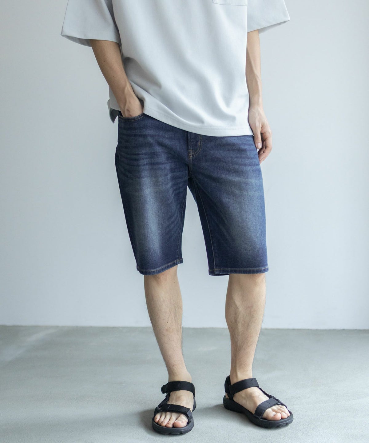 NAVY 毎日はきたくなるデニム「マイデニ」 ショートパンツ メンズ