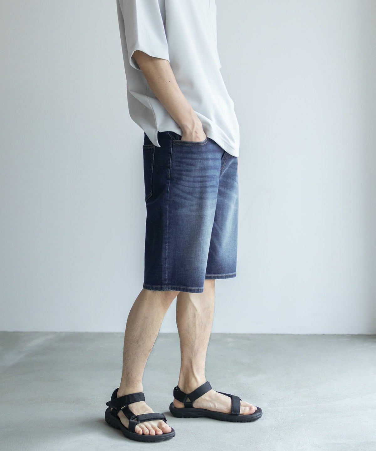 NAVY 毎日はきたくなるデニム「マイデニ」 ショートパンツ メンズ