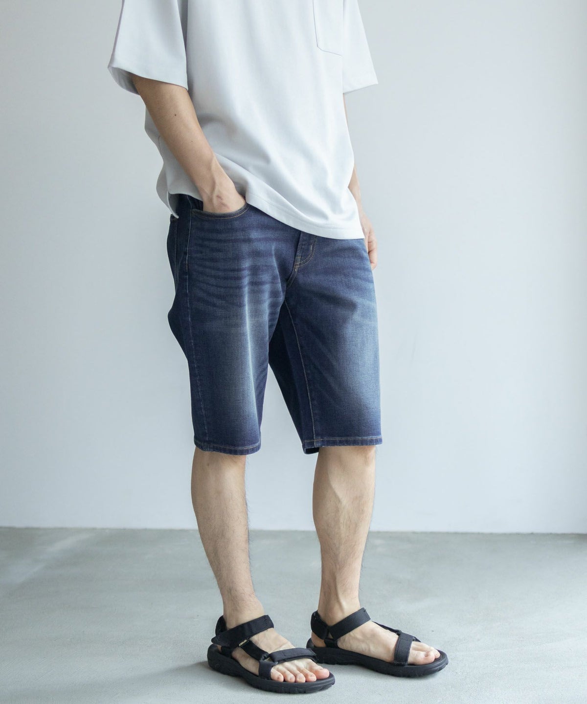 NAVY 毎日はきたくなるデニム「マイデニ」 ショートパンツ メンズ