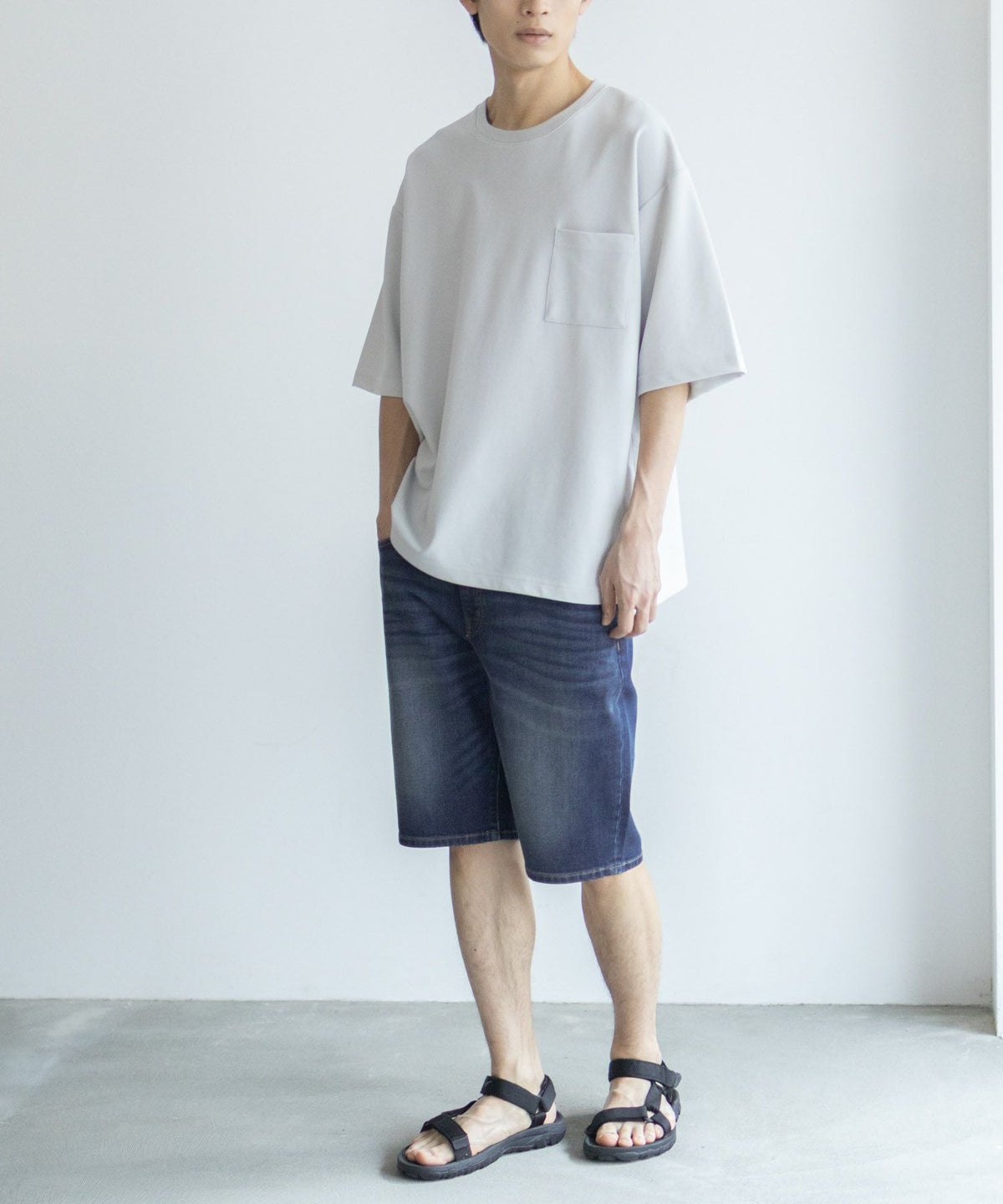 NAVY 毎日はきたくなるデニム「マイデニ」 ショートパンツ メンズ