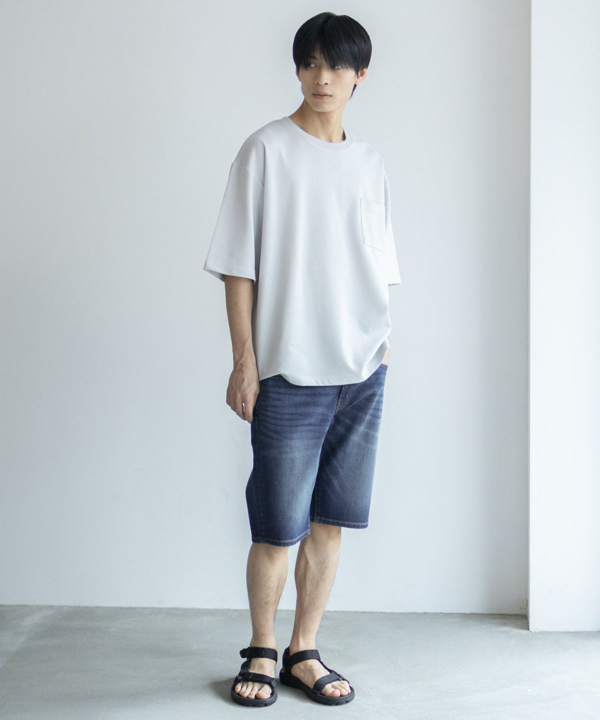 NAVY 毎日はきたくなるデニム「マイデニ」 ショートパンツ メンズ