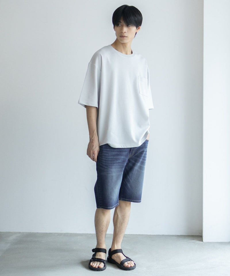 NAVY  毎日はきたくなるデニム「マイデニ」 ショートパンツ メンズ商品画像-13