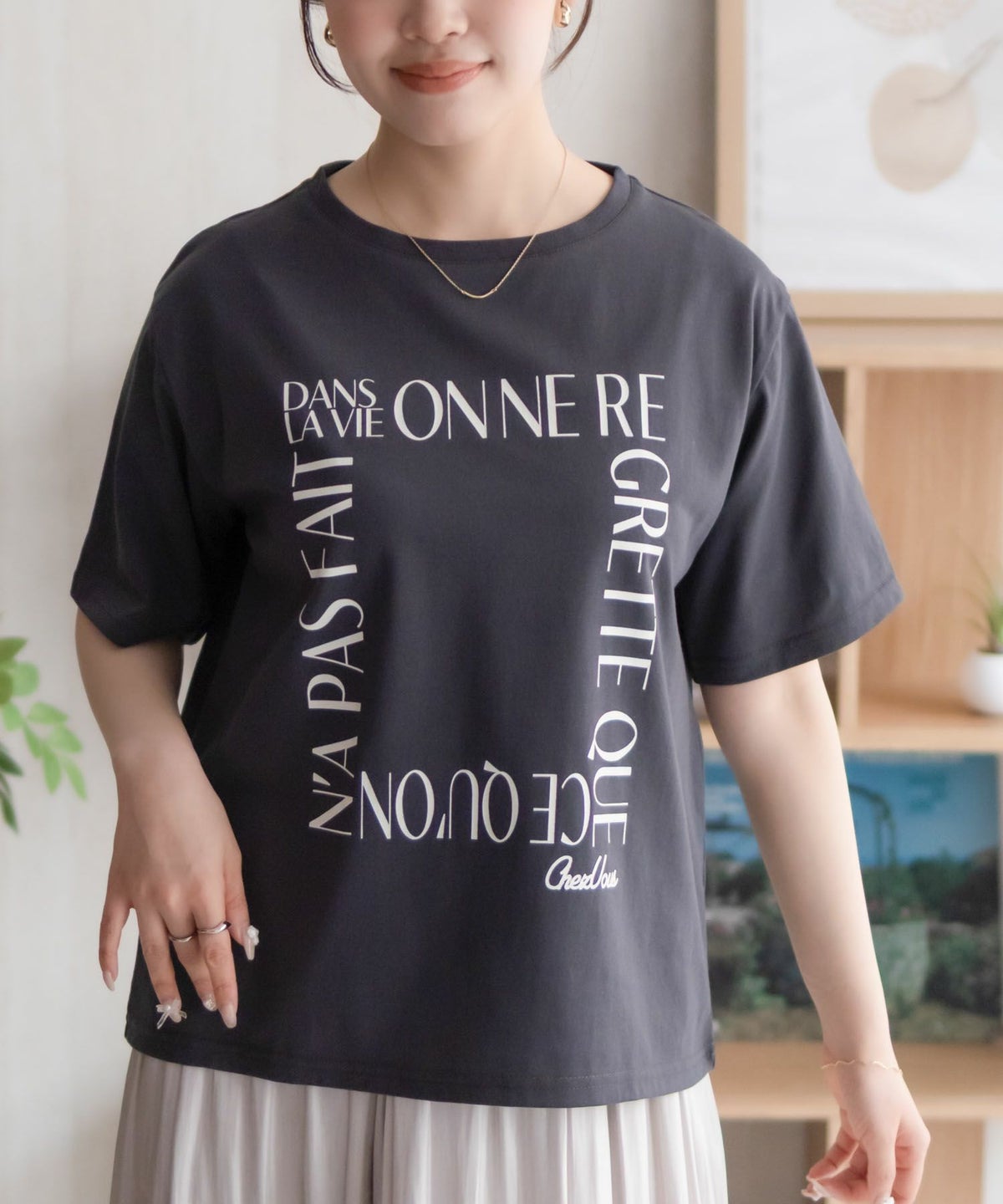 NAVY メッセージプリントTシャツ レディース ネコポス 対応商品