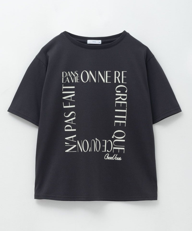 NAVY  メッセージプリントTシャツ レディース メール便 対応商品商品画像-25