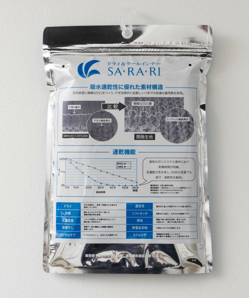 NAVY  SARARI Vネック半袖インナー メンズ メール便 対応商品商品画像-11