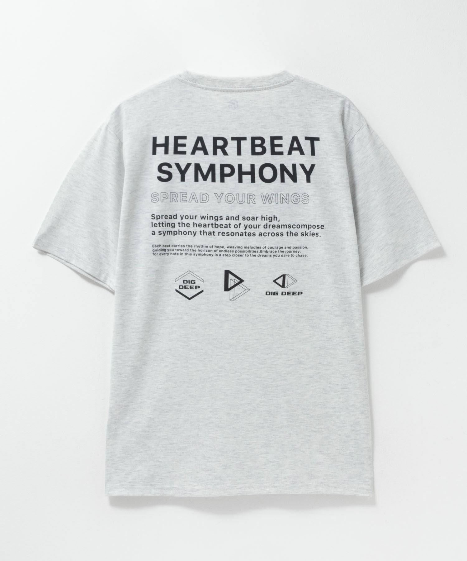 T-GRAPHICS メッセージデザインプリント半袖Tシャツ メンズ