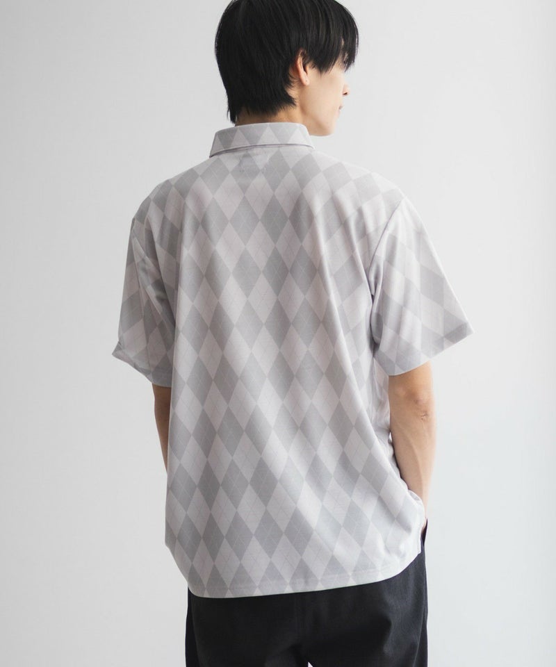 NAVY  アーガイル柄カットポロシャツ メンズ商品画像-7