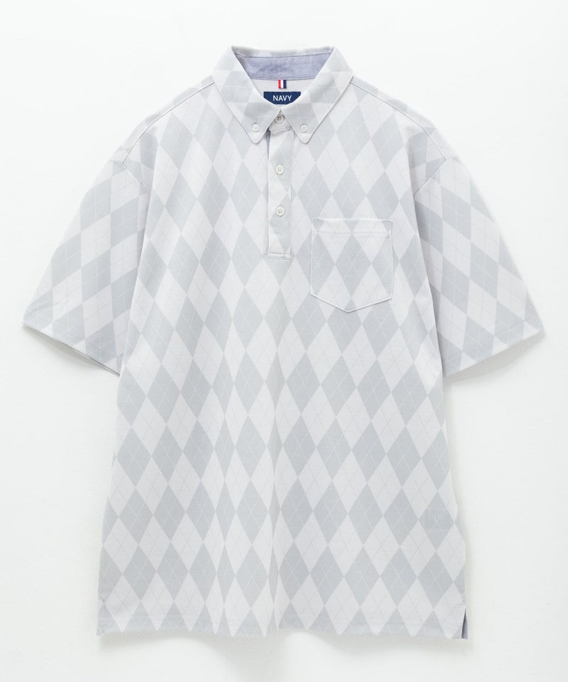 NAVY アーガイル柄カットポロシャツ メンズ商品画像-15