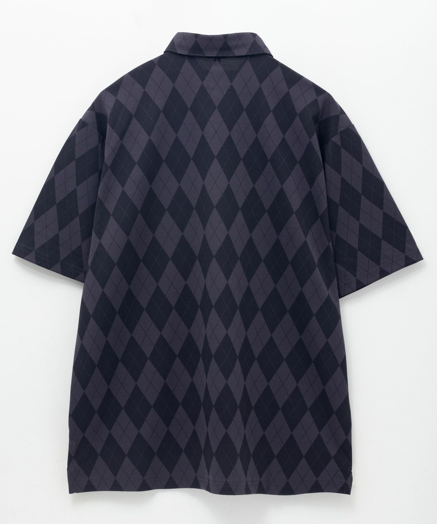 NAVY アーガイル柄カットポロシャツ メンズ