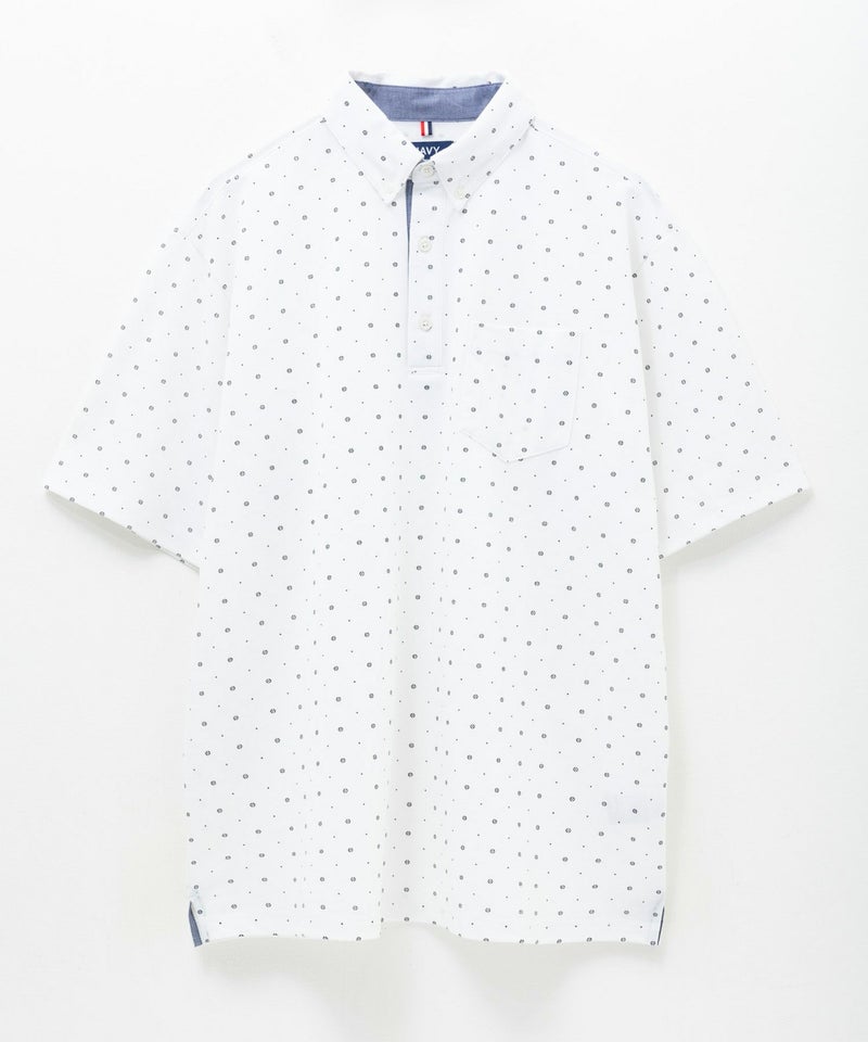 NAVY  小紋柄カットポロシャツ メンズ商品画像-17