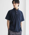 NAVY  SARARI リップルボタンダウンカットポロシャツ メンズ商品サムネイル-5