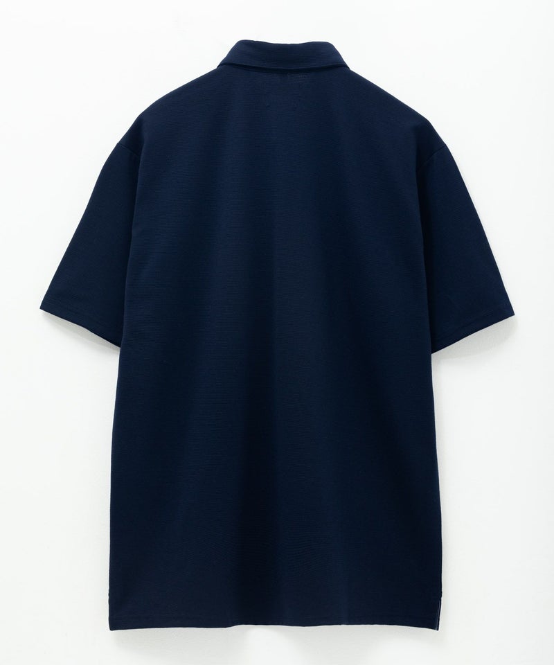NAVY  SARARI リップルボタンダウンカットポロシャツ メンズ商品画像-16