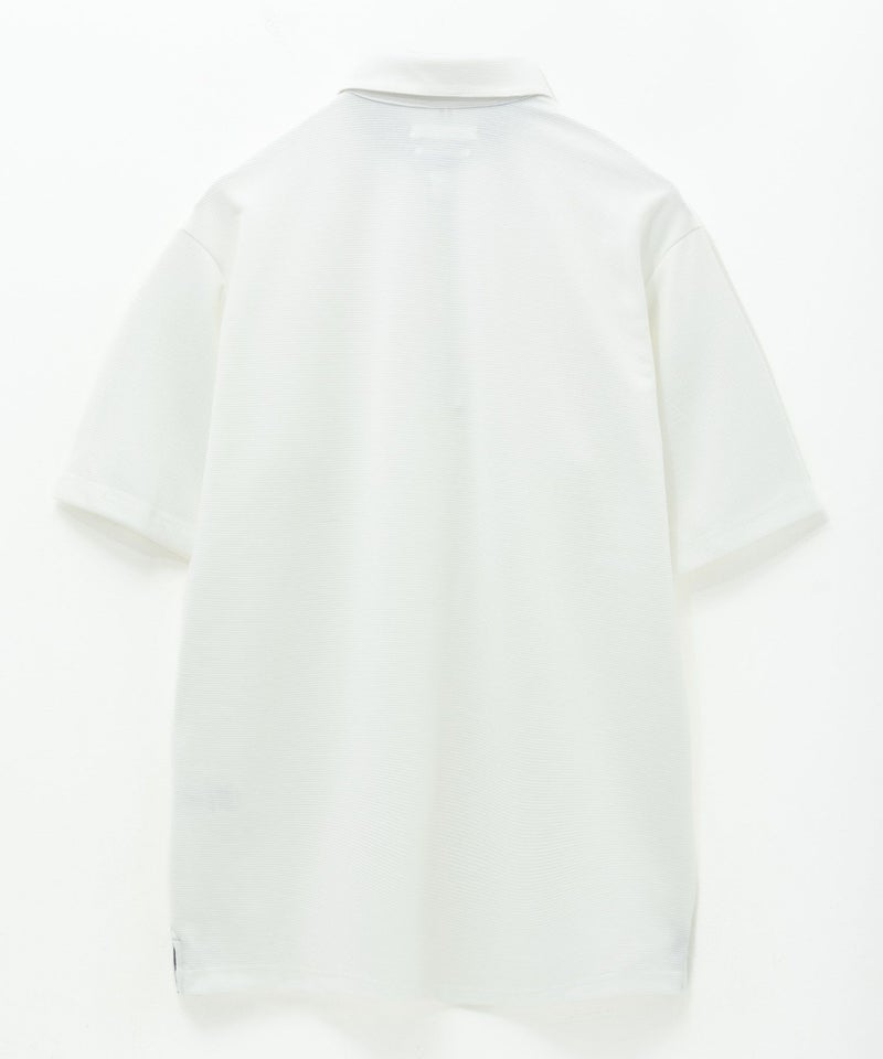 NAVY SARARI リップルボタンダウンカットポロシャツ メンズ商品画像-18