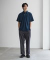 NAVY  SARARI リップルスキッパーポロシャツ メンズ商品サムネイル-17