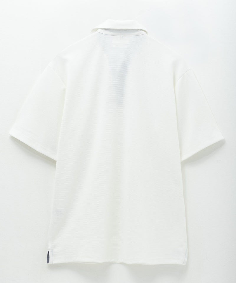 NAVY  SARARI リップルスキッパーポロシャツ メンズ商品画像-21