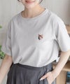 nAvy  ネコ刺繍Tシャツ レディース メール便 対応商品商品サムネイル-3