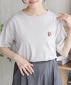 nAvy  ネコ刺繍Tシャツ レディース メール便 対応商品商品サムネイル-17