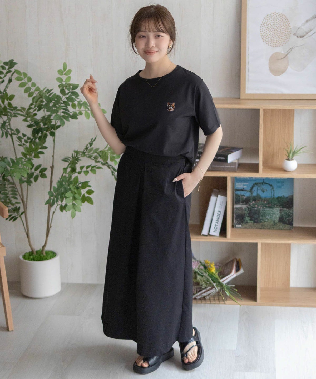 nAvy ネコ刺繍Tシャツ レディース ネコポス 対応商品