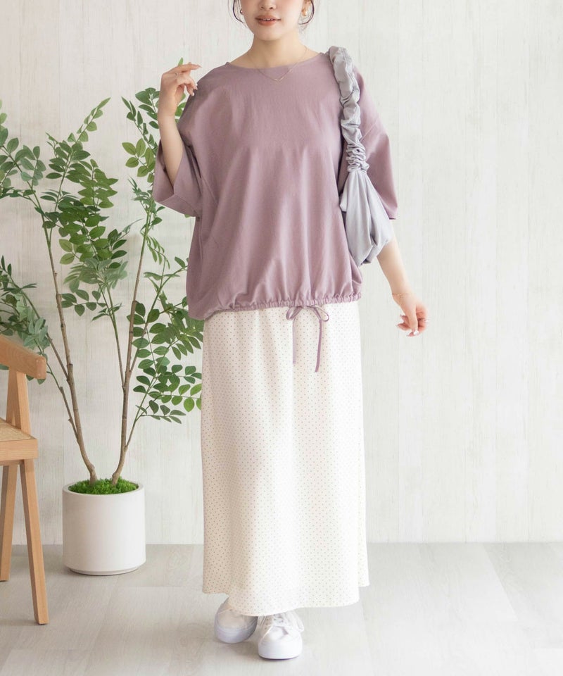 nAvy SARARI 裾スピンドルTシャツ レディース メール便 対応商品商品画像-14