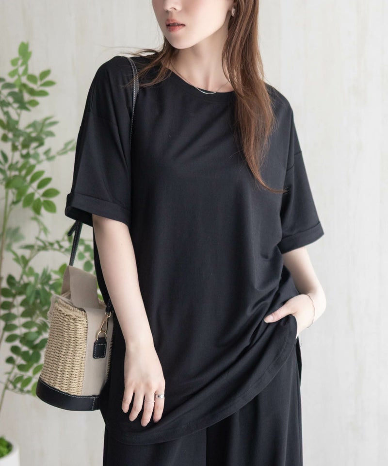 nAvy  SARARI チュニック丈Tシャツ レディース メール便 対応商品商品画像-1