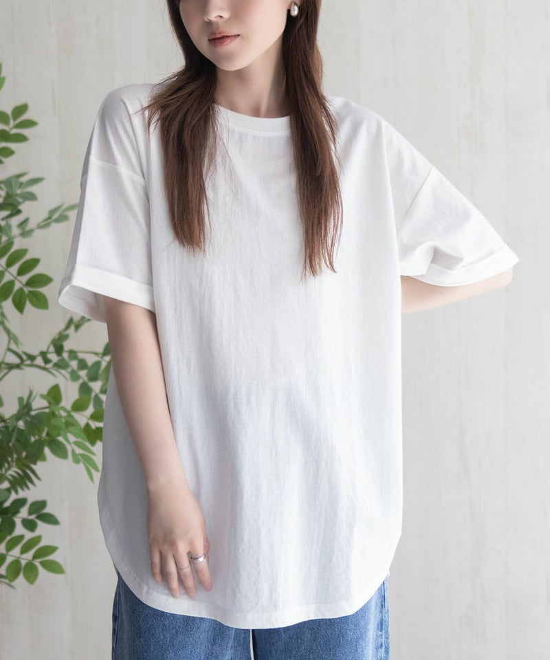 nAvy SARARI チュニック丈Tシャツ レディース メール便 対応商品商品画像-12