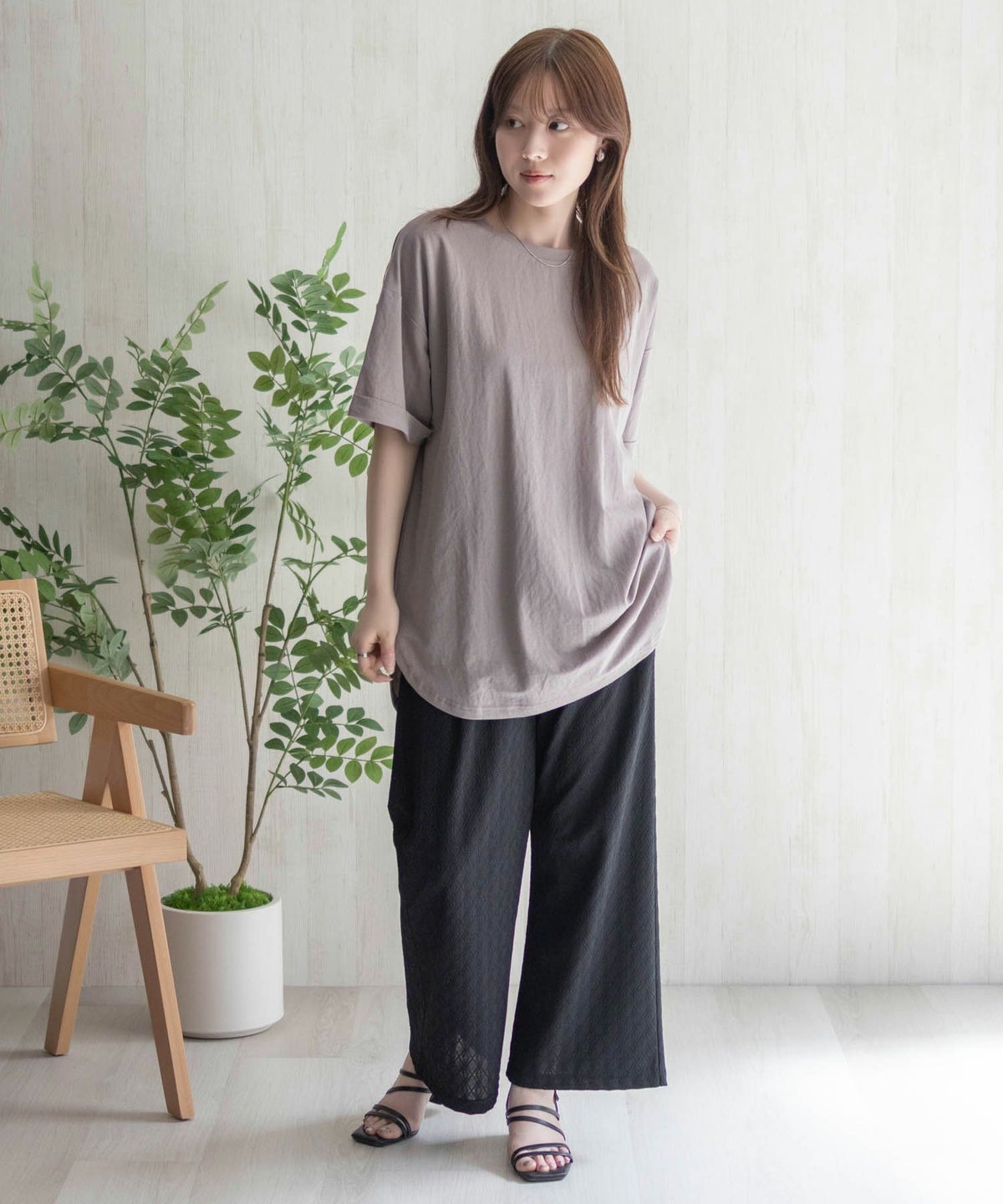 nAvy SARARI チュニック丈Tシャツ レディース ネコポス 対応商品